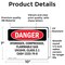 Signmission Hydrogen Compressed Flammable Gas Un1049 Danger Sign, Vinyl Decal, 10in W x 7in L, 2PK OS-2PACK-DS-D-710-L-2357 - alternate 4